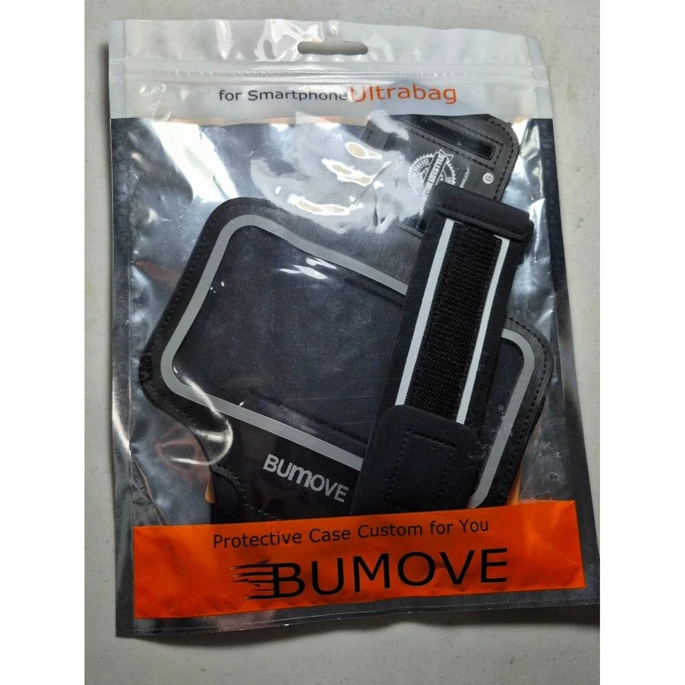 NWT BUMOVE Bundle (2) Smartphone Running Armbands - Black BOGO